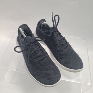ALLBIRDS Tree Runners Lace-Up Mens Sneakers - Jet Black/White US Size 11